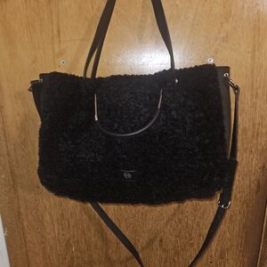 Black Textured Women's Bag